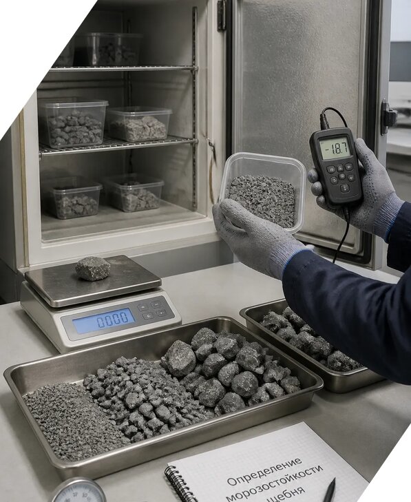 Определение морозостойкости щебня в Печоре от 3564 р. | ЭкспертизаРоссия